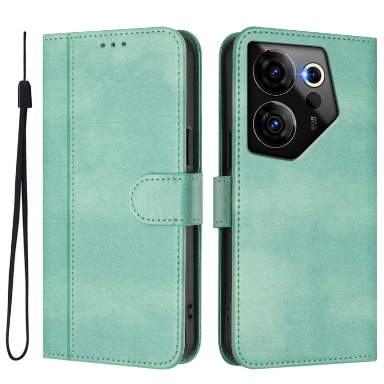 For Tecno Camon 20 Premier 5G Line Splicing Buckle Retro Leather Phone Case