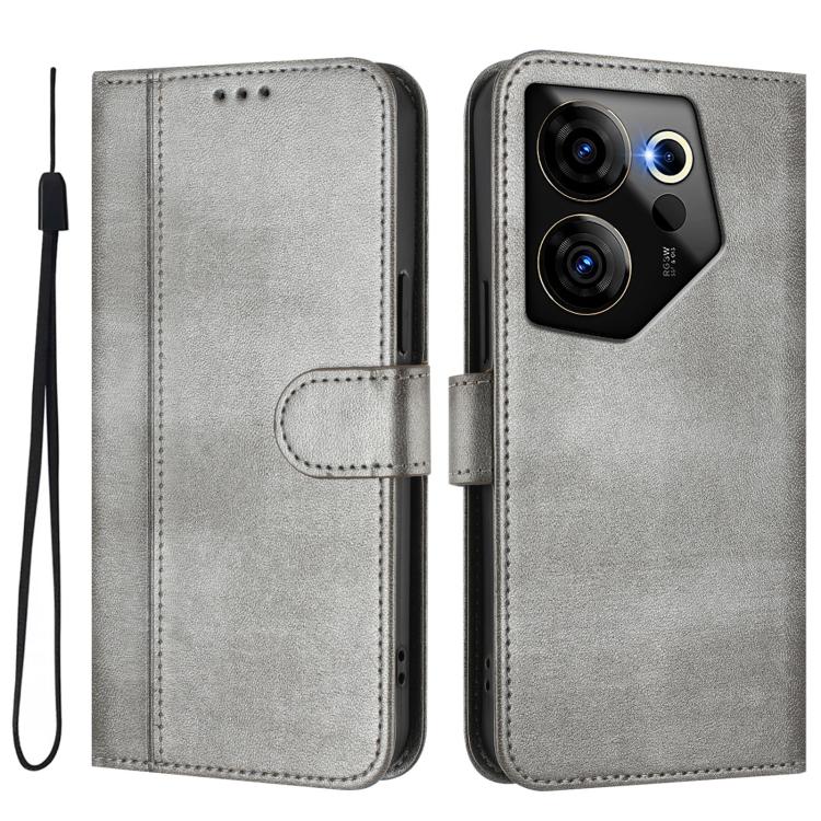 For Tecno Camon 20 Premier 5G Line Splicing Buckle Retro Leather Phone Case