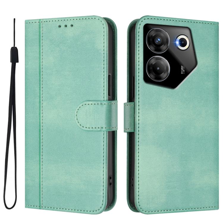 For Tecno Camon 20 Pro 5G Line Splicing Buckle Retro Leather Phone Case