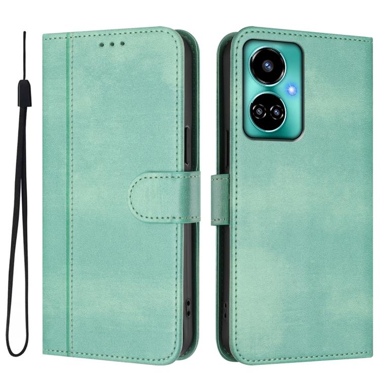 For Tecno Camon 19 / 19 Pro 5G Line Splicing Buckle Retro Leather Phone Case