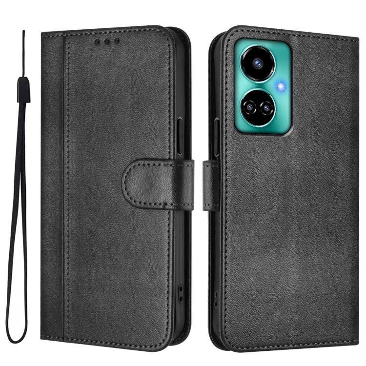 For Tecno Camon 19 / 19 Pro 5G Line Splicing Buckle Retro Leather Phone Case