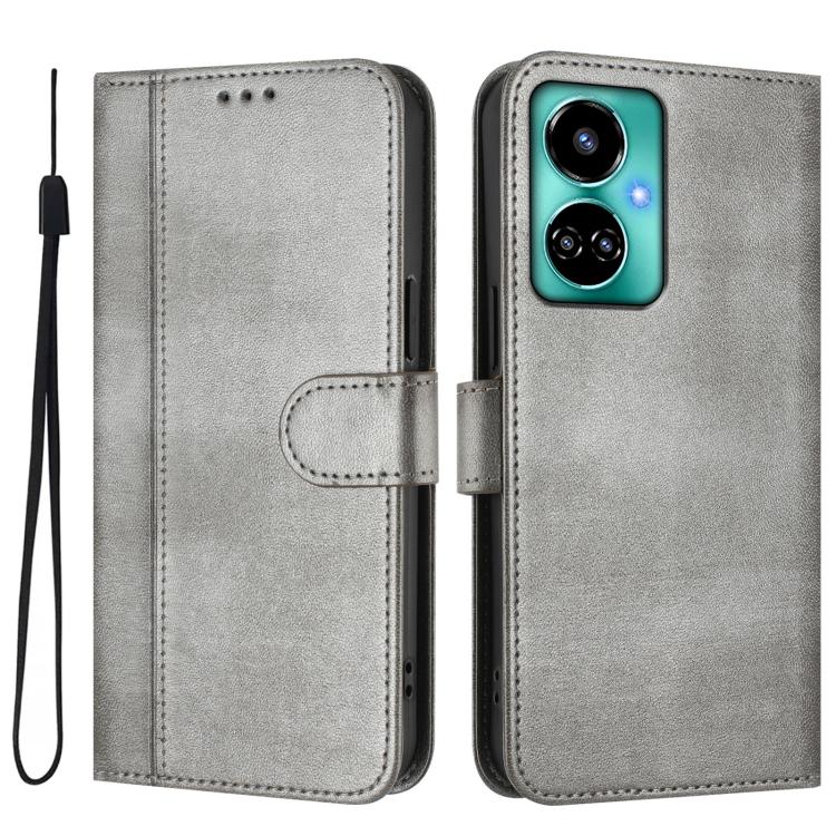 For Tecno Camon 19 / 19 Pro 5G Line Splicing Buckle Retro Leather Phone Case