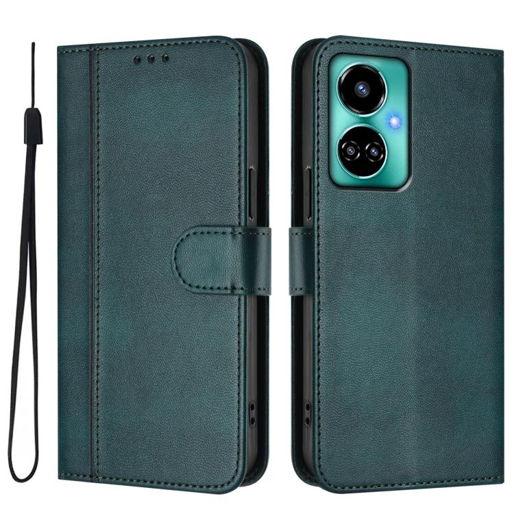 For Tecno Camon 19 / 19 Pro 5G Line Splicing Buckle Retro Leather Phone Case