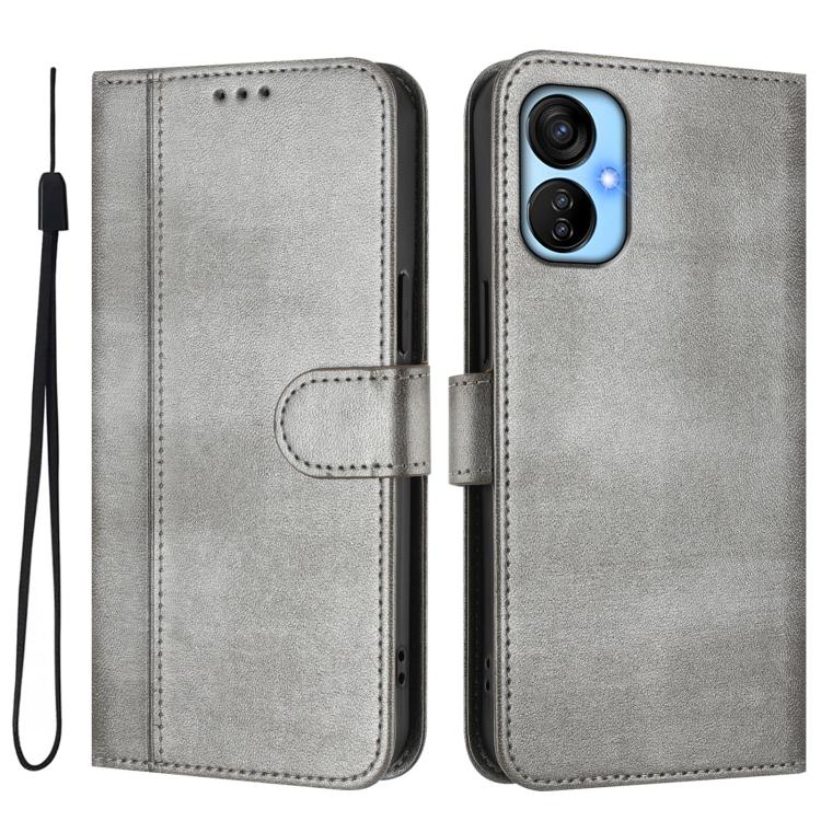 For Tecno Spark 9 Pro / 9T Line Splicing Buckle Retro Leather Phone Case