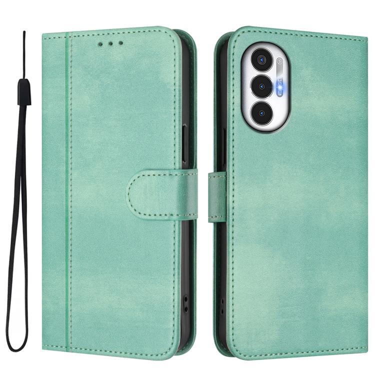 For Tecno Pova 3 Line Splicing Buckle Retro Leather Phone Case