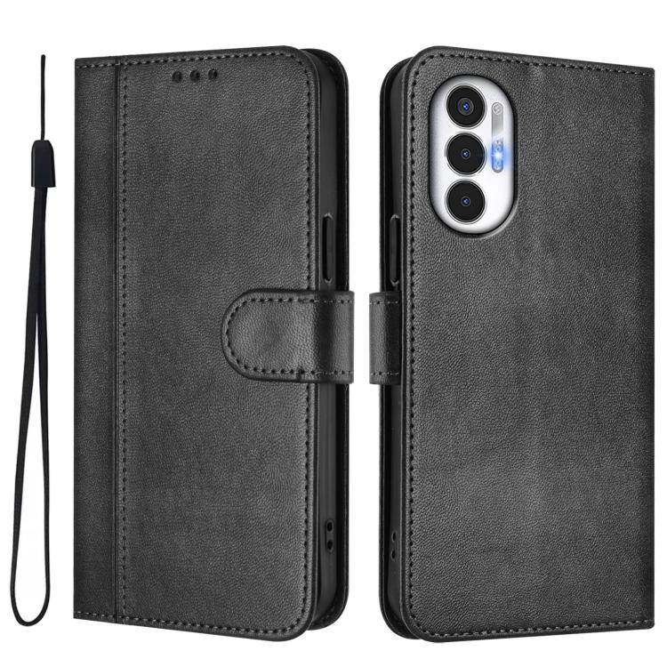 For Tecno Pova 3 Line Splicing Buckle Retro Leather Phone Case