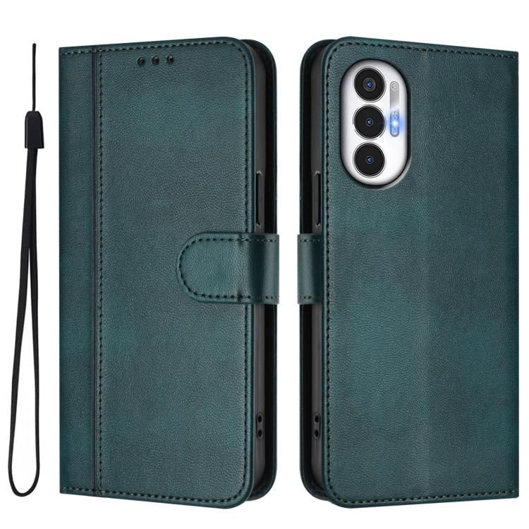 For Tecno Pova 3 Line Splicing Buckle Retro Leather Phone Case