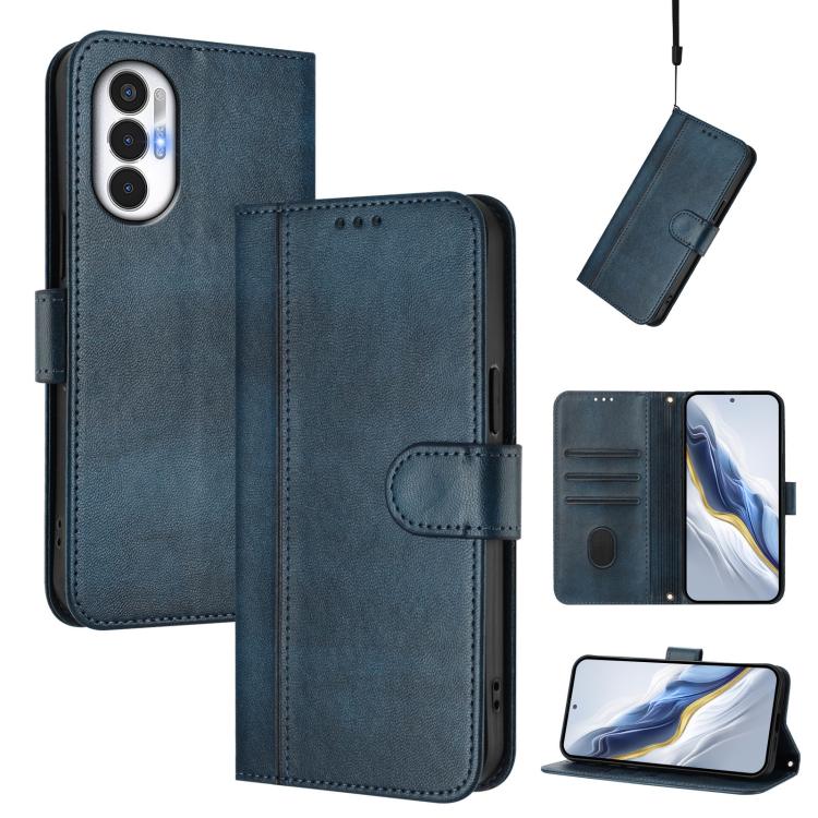 For Tecno Pova 3 Line Splicing Buckle Retro Leather Phone Case