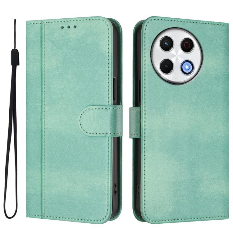 For Tecno Spark 30 Pro 4G Line Splicing Buckle Retro Leather Phone Case
