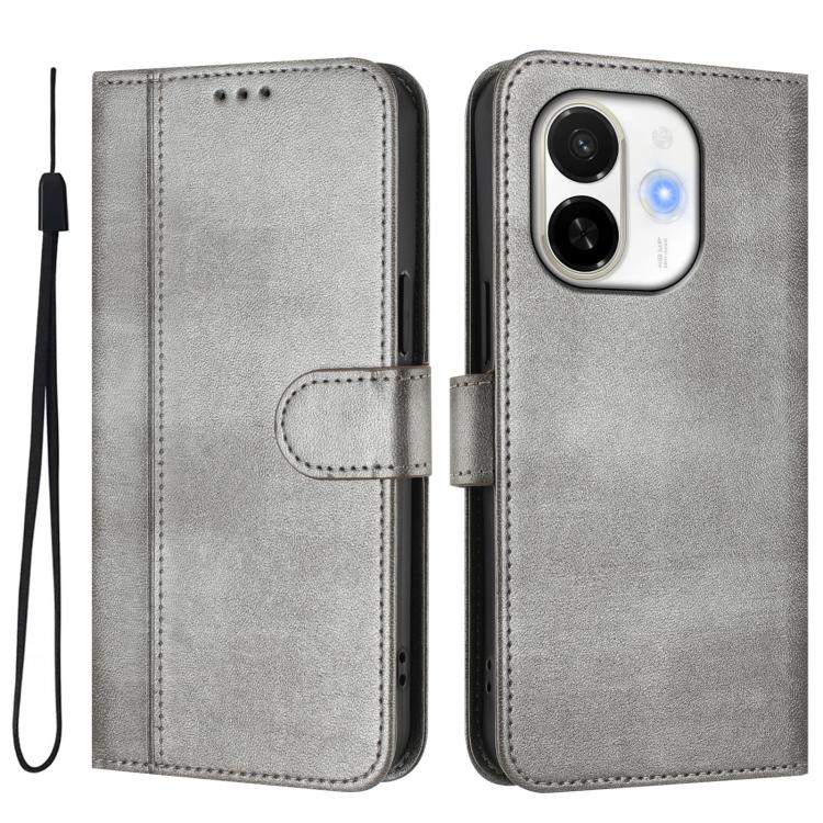 For Tecno Spark 30C 5G / Pop 9 5G Line Splicing Buckle Retro Leather Phone Case