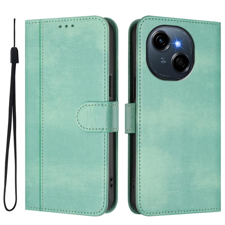 For Tecno Spark Go 1S / Go 2025 Line Splicing Buckle Retro Leather Phone Case