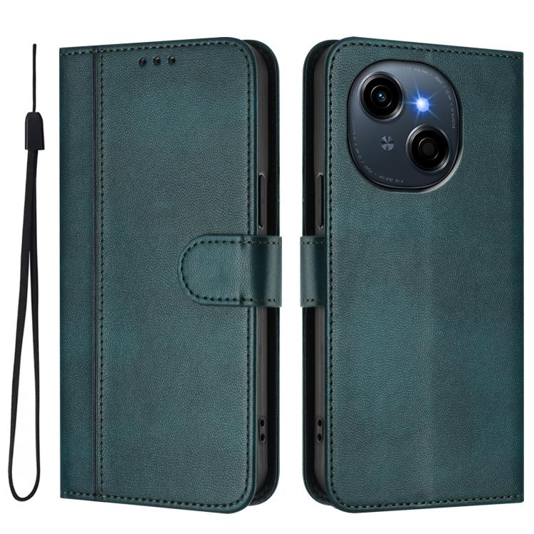 For Tecno Spark Go 1S / Go 2025 Line Splicing Buckle Retro Leather Phone Case