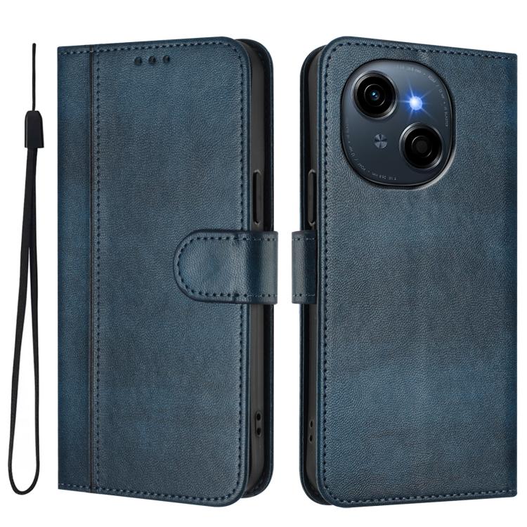 For Tecno Spark Go 1S / Go 2025 Line Splicing Buckle Retro Leather Phone Case