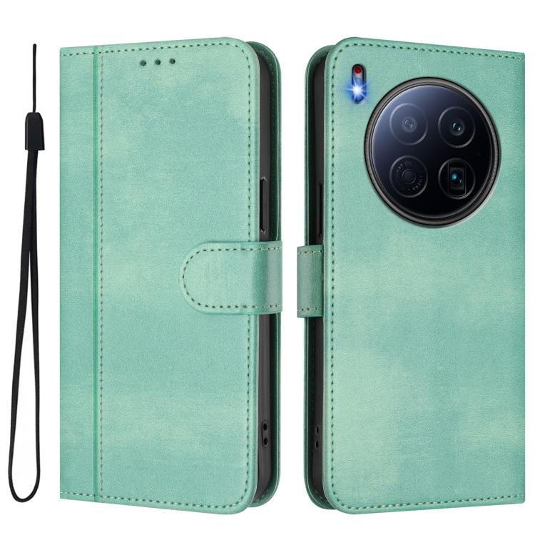 For Tecno Camon 40 Premier Line Splicing Buckle Retro Leather Phone Case