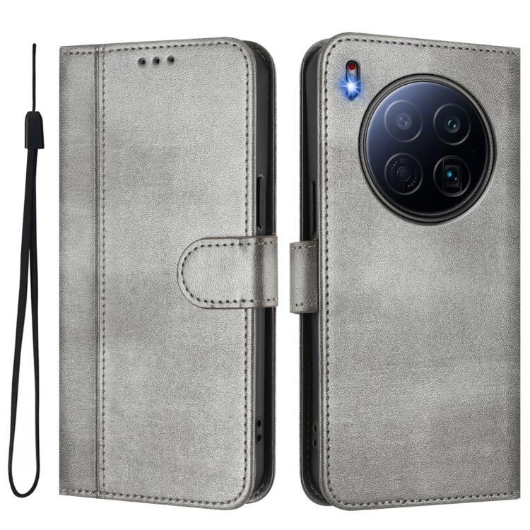For Tecno Camon 40 Premier Line Splicing Buckle Retro Leather Phone Case
