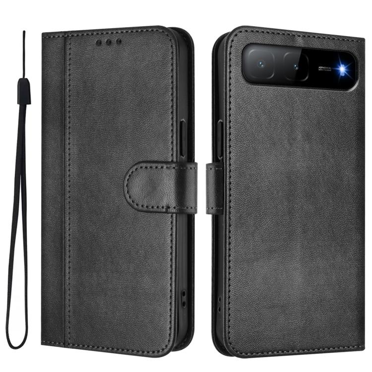 For Tecno Spark Go 5G 2025 / Infinix Hot 60i Line Splicing Buckle Retro Leather Phone Case