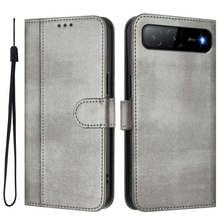 For Tecno Spark Go 5G 2025 / Infinix Hot 60i Line Splicing Buckle Retro Leather Phone Case