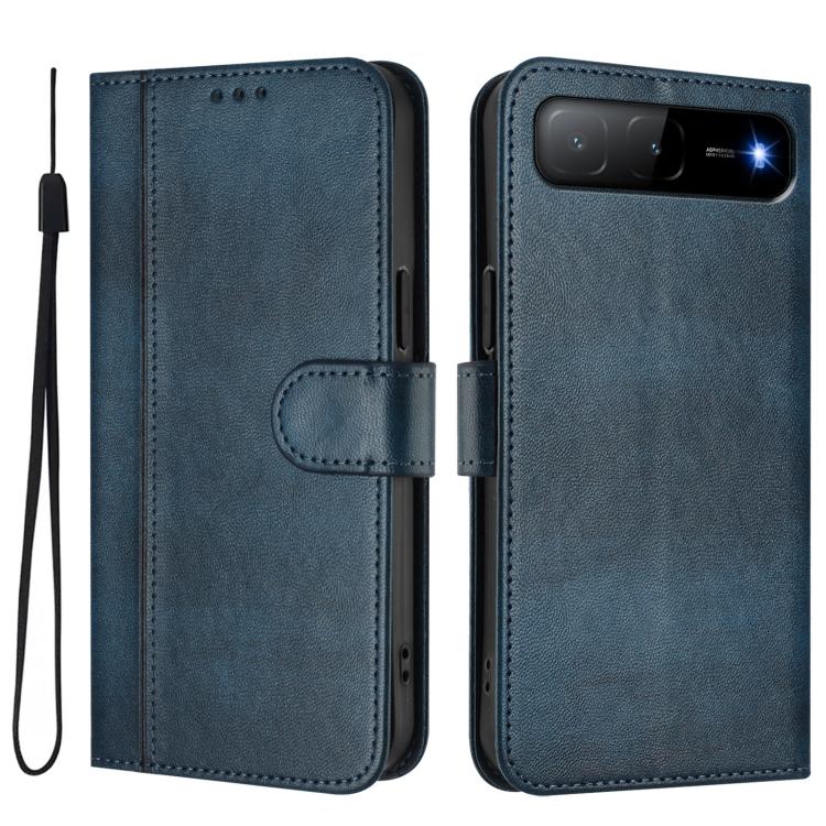 For Tecno Spark Go 5G 2025 / Infinix Hot 60i Line Splicing Buckle Retro Leather Phone Case