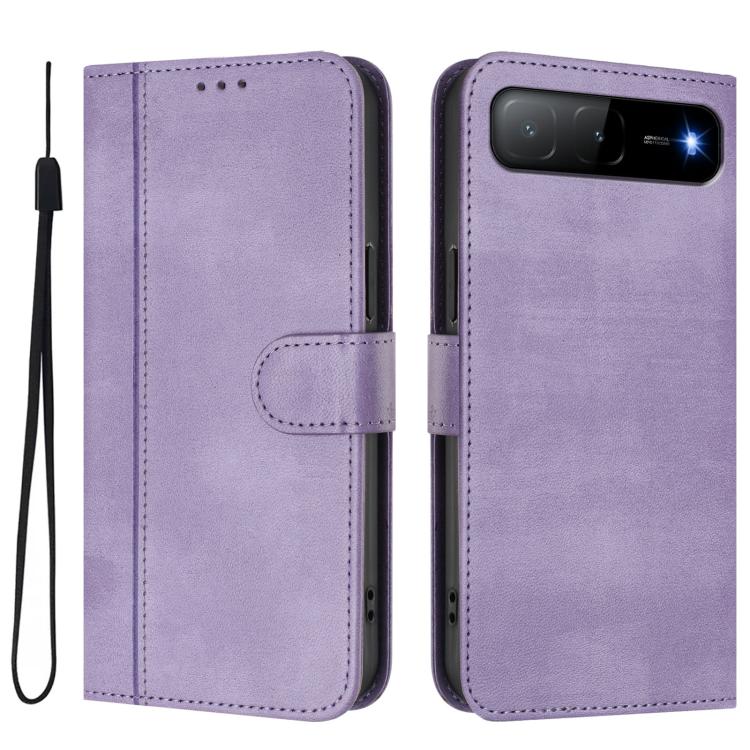 For Tecno Spark Go 5G 2025 / Infinix Hot 60i Line Splicing Buckle Retro Leather Phone Case