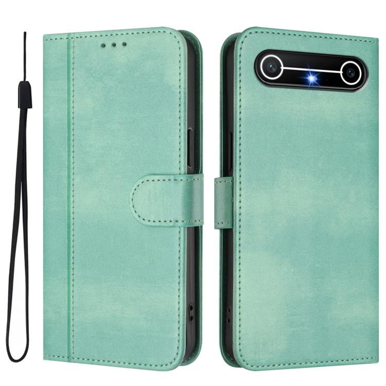 For Tecno Spark Slim 5G Line Splicing Buckle Retro Leather Phone Case