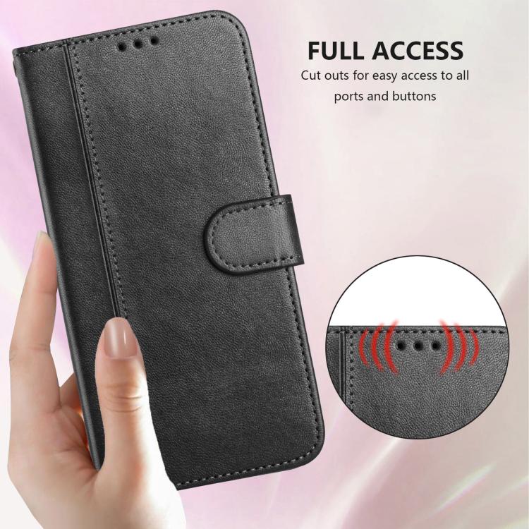 For Tecno Spark Slim 5G Line Splicing Buckle Retro Leather Phone Case