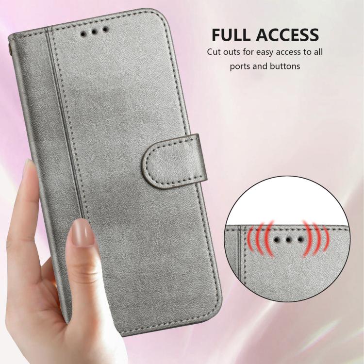For Tecno Spark Slim 5G Line Splicing Buckle Retro Leather Phone Case