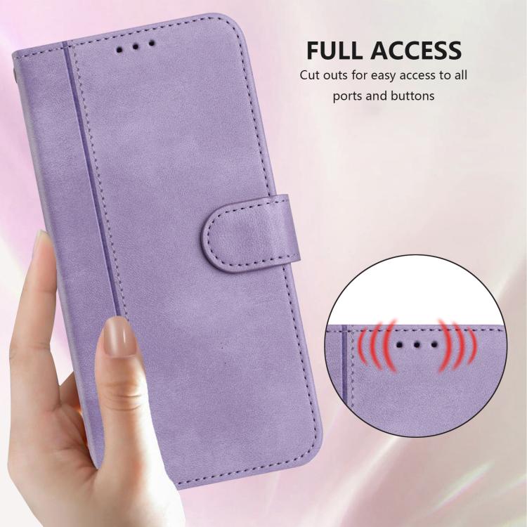 For Tecno Spark Slim 5G Line Splicing Buckle Retro Leather Phone Case