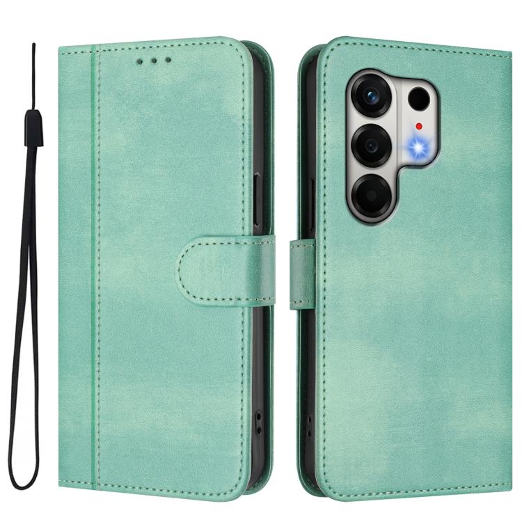 For Tecno Camon 50 4G Line Splicing Buckle Retro Leather Phone Case