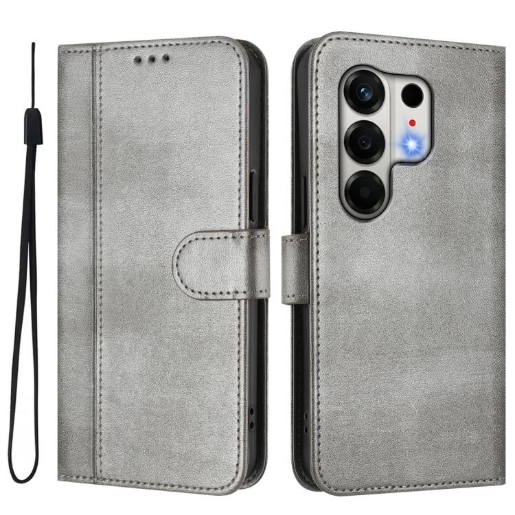 For Tecno Camon 50 4G Line Splicing Buckle Retro Leather Phone Case