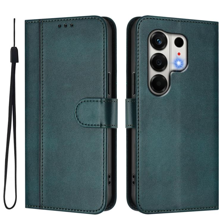 For Tecno Camon 50 4G Line Splicing Buckle Retro Leather Phone Case