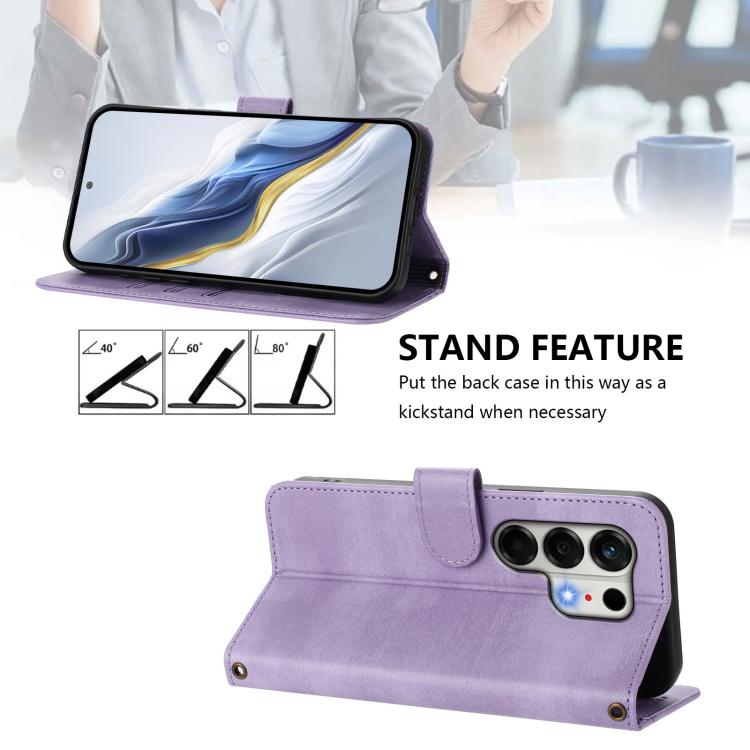 For Tecno Camon 50 4G Line Splicing Buckle Retro Leather Phone Case