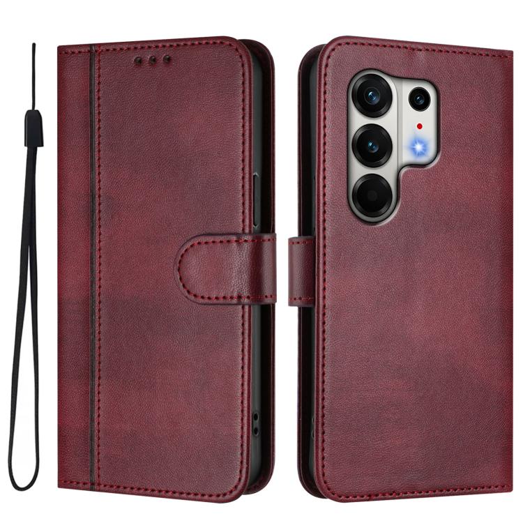 For Tecno Camon 50 Pro 4G Line Splicing Buckle Retro Leather Phone Case