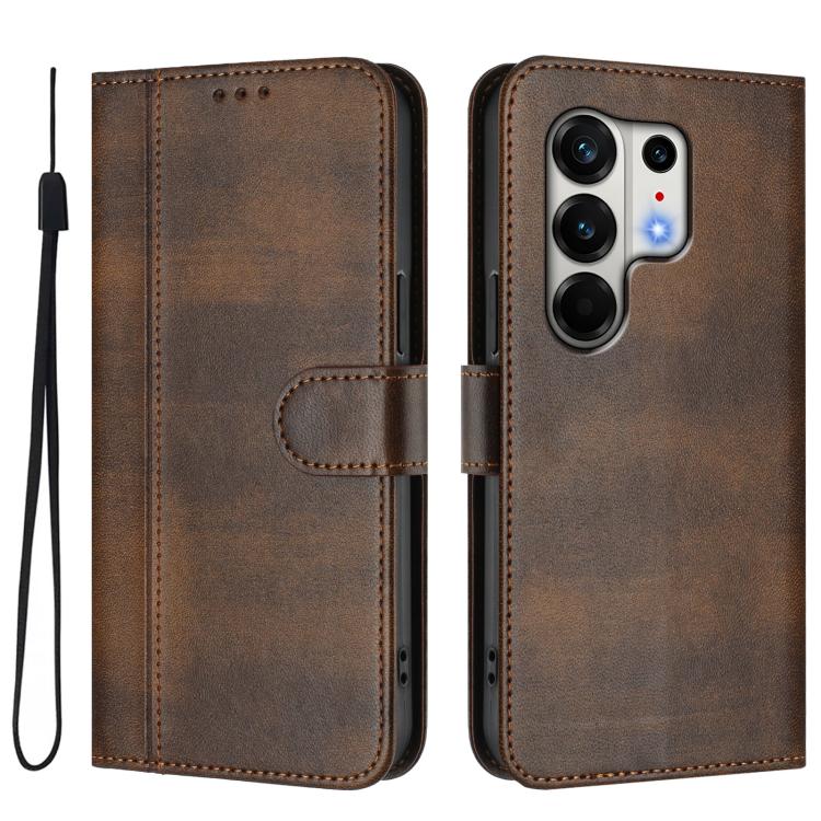 For Tecno Camon 50 Pro 4G Line Splicing Buckle Retro Leather Phone Case