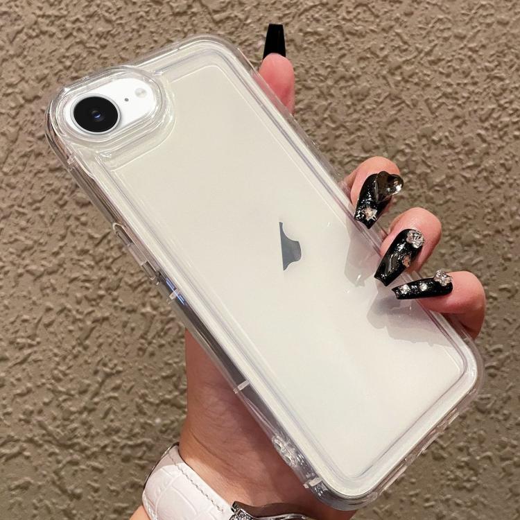 For iPhone 17e / 16e Photo Frame Airbag Shockproof TPU Phone Case - Transparent