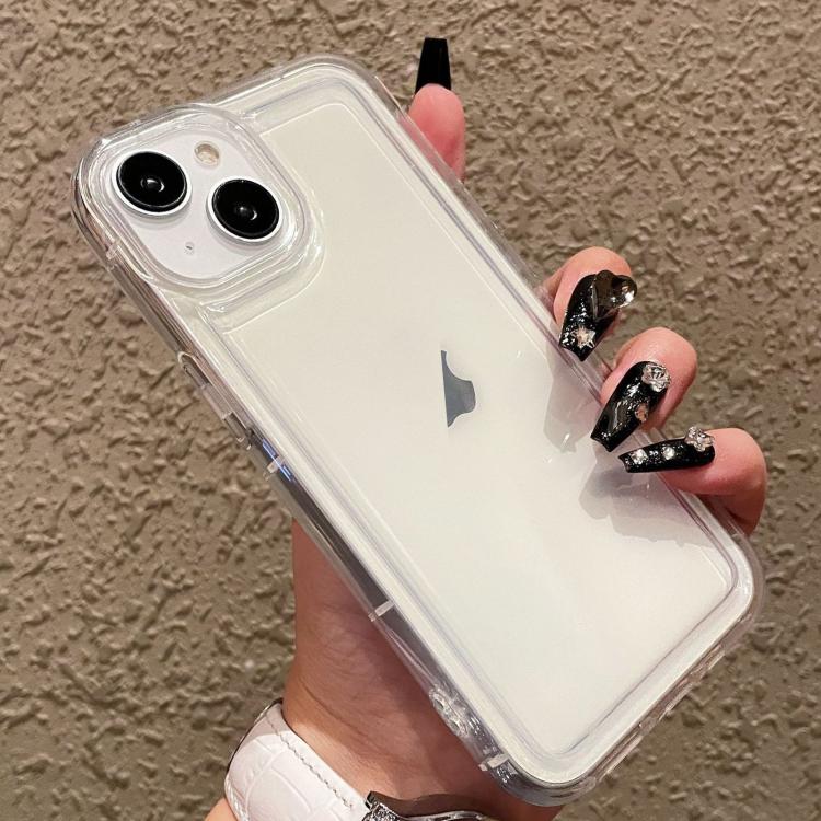 For iPhone 15 Photo Frame Airbag Shockproof TPU Phone Case - Transparent