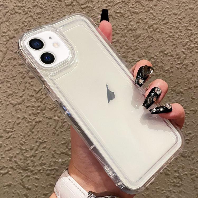 For iPhone 12 Photo Frame Airbag Shockproof TPU Phone Case - Transparent