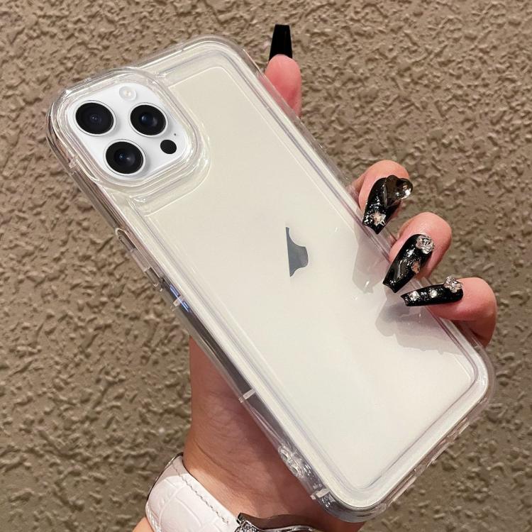 For iPhone 12 Pro Max Photo Frame Airbag Shockproof TPU Phone Case - Transparent