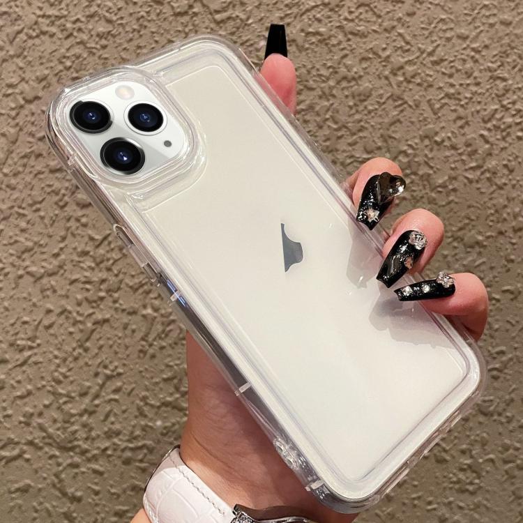 For iPhone 11 Pro Photo Frame Airbag Shockproof TPU Phone Case - Transparent
