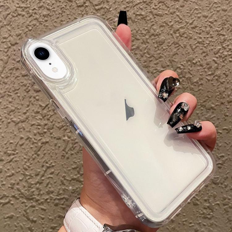 For iPhone XR Photo Frame Airbag Shockproof TPU Phone Case - Transparent