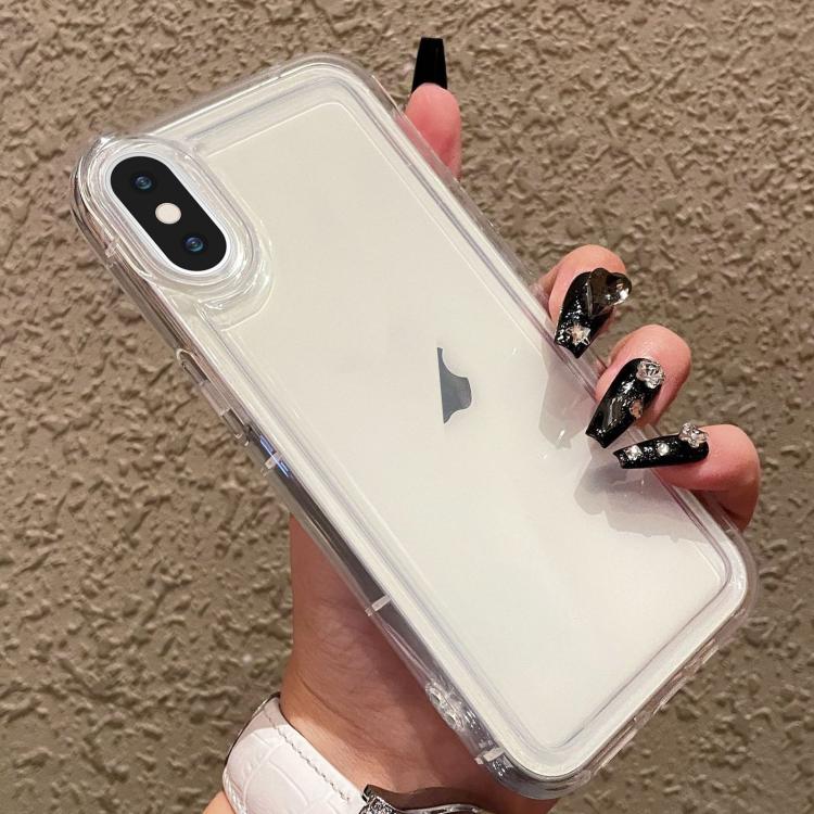 For iPhone XS Max Photo Frame Airbag Shockproof TPU Phone Case - Transparent