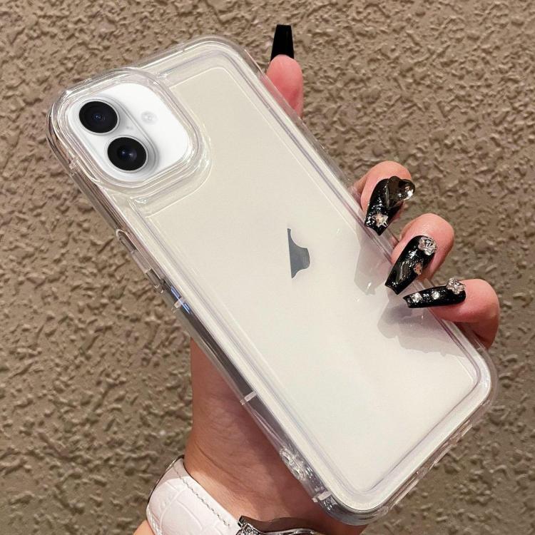 For iPhone 17 Photo Frame Airbag Shockproof TPU Phone Case - Transparent