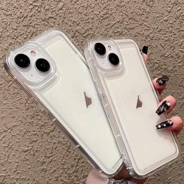 For iPhone 13 Pro Max Photo Frame Airbag Shockproof TPU Phone Case - Transparent