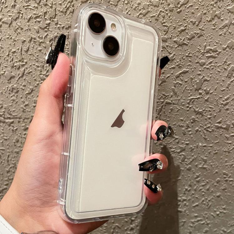 For iPhone 17 Photo Frame Airbag Shockproof TPU Phone Case - Transparent