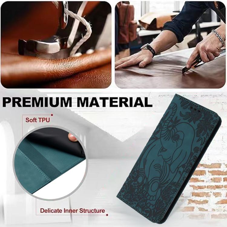 For Honor 200 Lite Global Retro Elephant Embossed Leather Phone Case