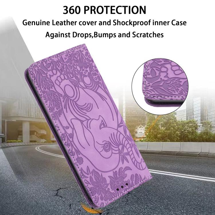 For Honor Magic7 Lite Retro Elephant Embossed Leather Phone Case