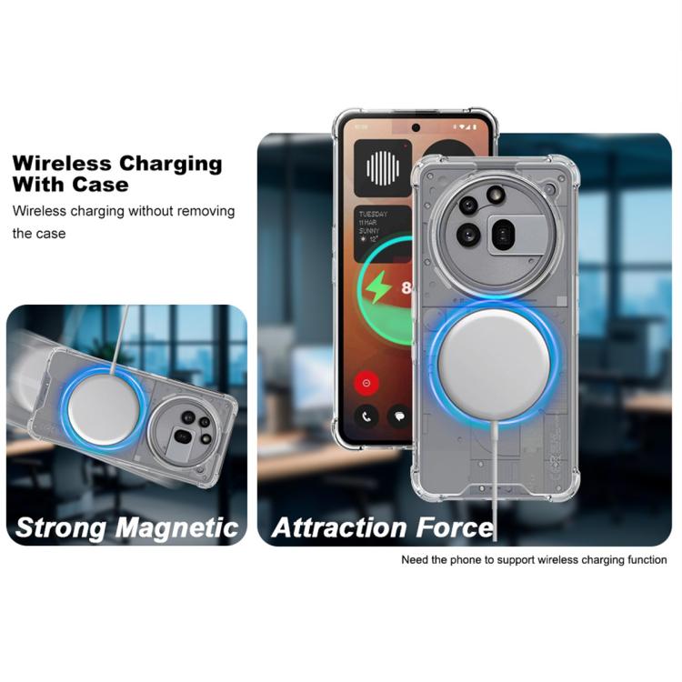 For Nothing Phone 3a Pro IMAK Space Shield PC + TPU Airbag Shockproof MagSafe Phone Case - Transparent
