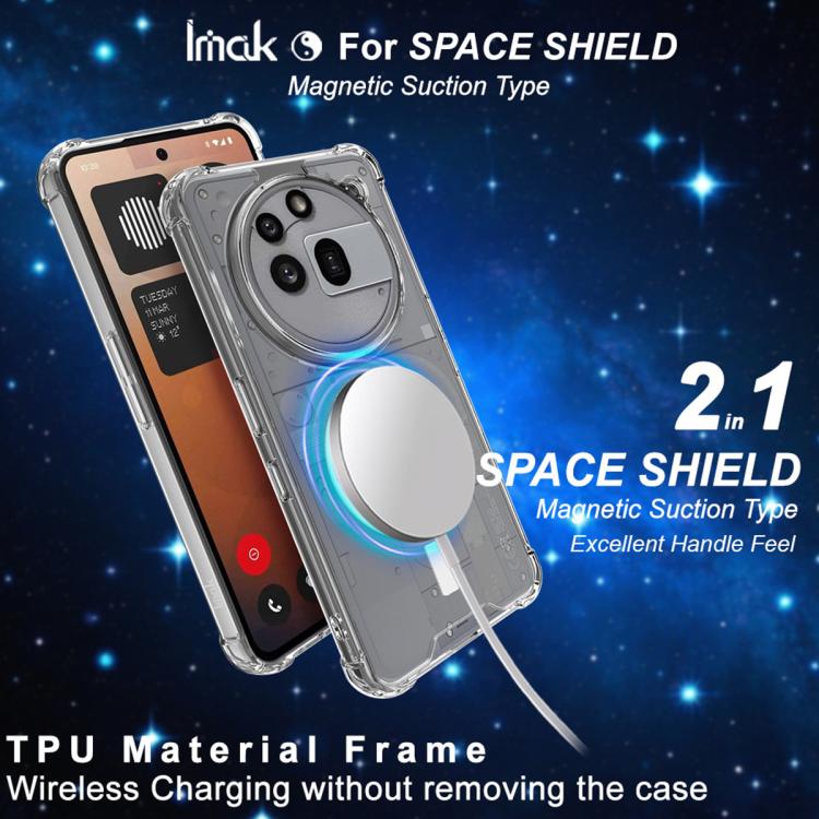 For Nothing Phone 3a Pro IMAK Space Shield PC + TPU Airbag Shockproof MagSafe Phone Case - Transparent