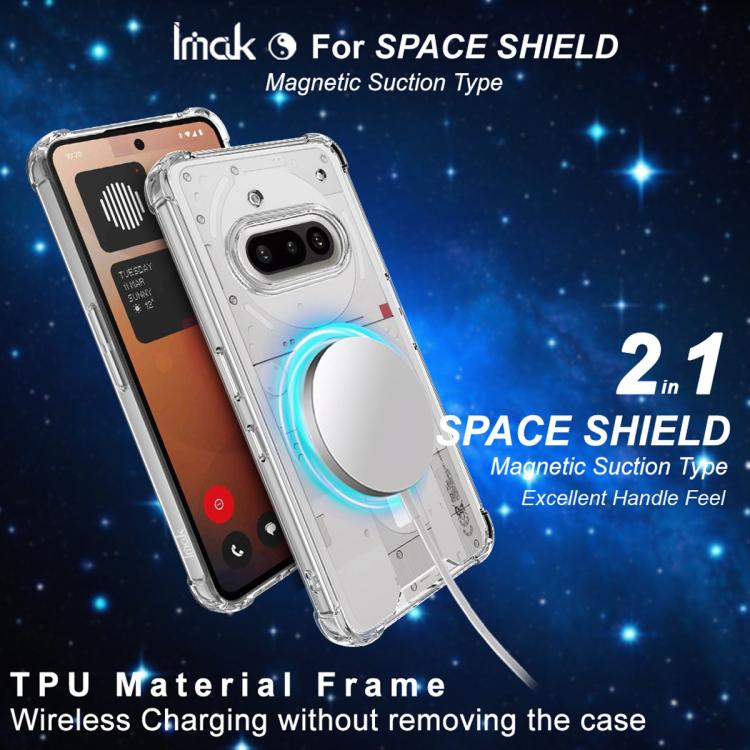 For Nothing Phone 3a 5G IMAK Space Shield PC + TPU Airbag Shockproof MagSafe Phone Case - Transparent