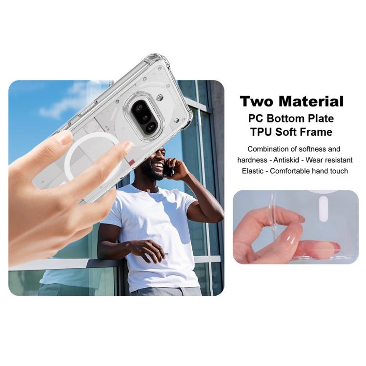 For Nothing Phone 3a 5G IMAK Space Shield PC + TPU Airbag Shockproof MagSafe Phone Case - Transparent
