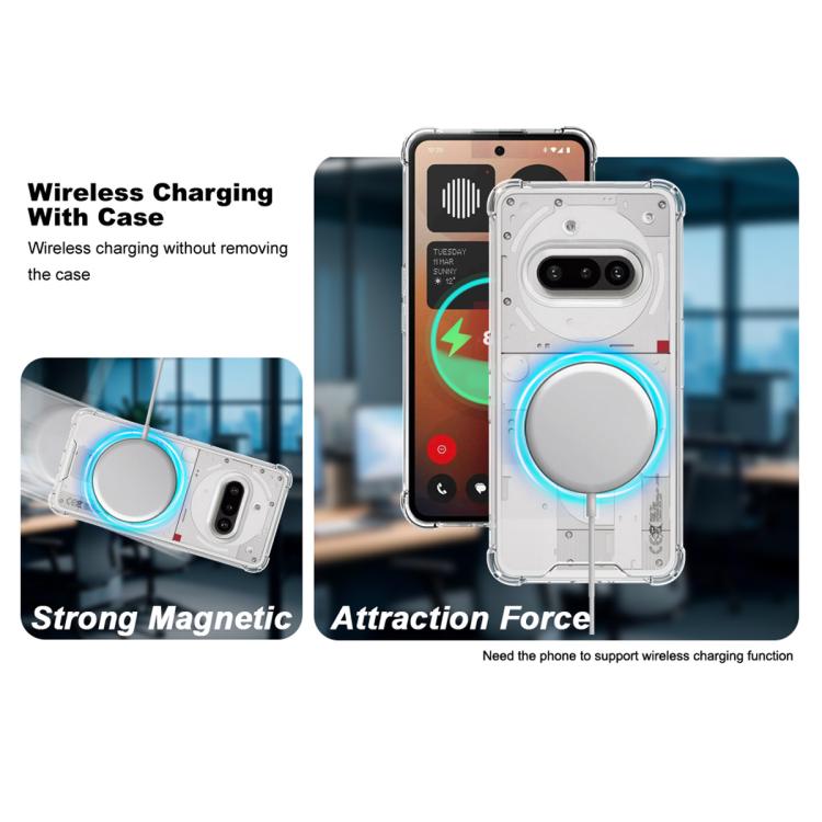 For Nothing Phone 3a 5G IMAK Space Shield PC + TPU Airbag Shockproof MagSafe Phone Case - Transparent
